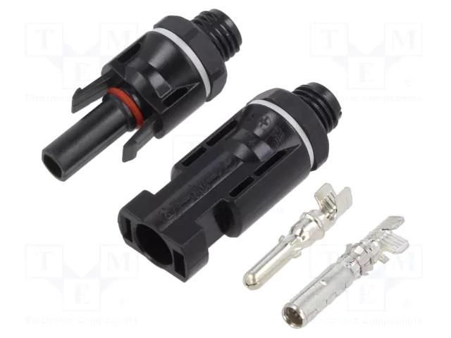 Connector: solar; socket,plug; male + female; 30A; 1kV; IP67 CONNFLY DS1162-01-AV6B12