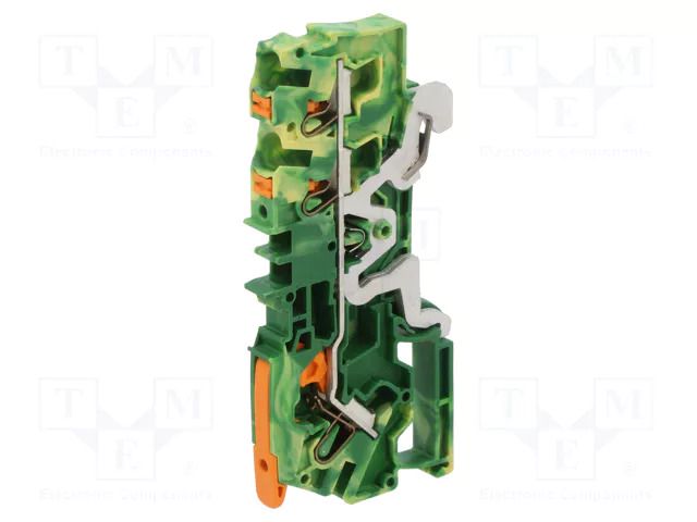 Splice terminal: rail; 2104; 32A; 800V; push-in; yellow-green WAGO 2104-5307