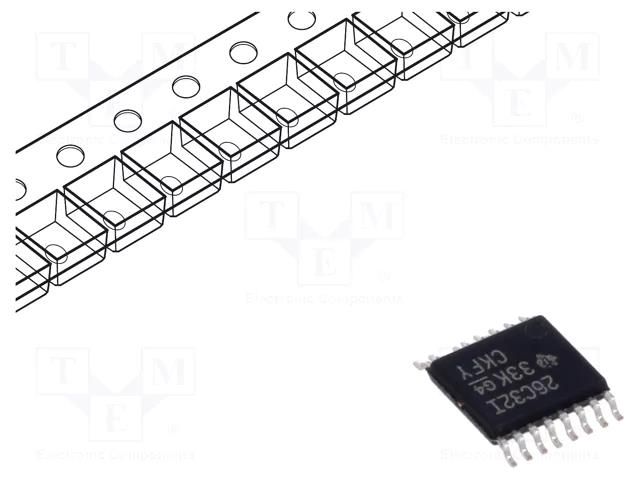 IC: interface; line receiver; half duplex,RS422 / RS423; TSSOP16 TEXAS INSTRUMENTS AM26C32IPWR