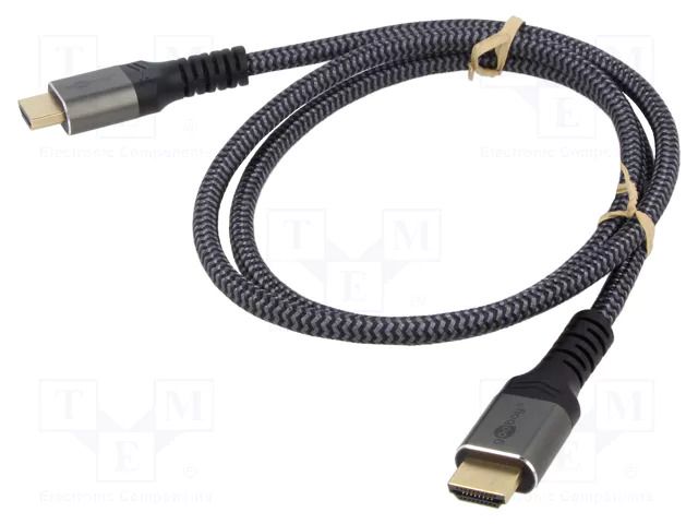 Cable; DisplayPort plug,HDMI plug; PVC; textile; 4K,UHD 2160p GOOBAY GOOBAY-PLUS-65268