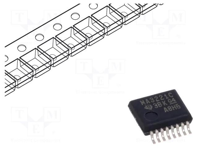 IC: interface; receiver,line driver; RS232; 250kbps; SSOP16; ESD TEXAS INSTRUMENTS MAX3221CDBR