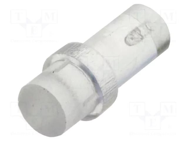 Fiber for LED; Ø3mm; L: 6mm; round; Front: flat; straight; PLP1 BIVAR PLP1-6MM-F