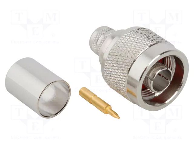 Connector: N; plug; male; straight; 50Ω; crimped; for cable; PTFE AMPHENOL RF 172166
