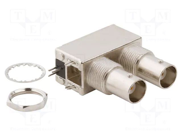 Connector: BNC; socket; female; angled 90°; 50Ω; THT; polypropylene AMPHENOL RF 031-6590