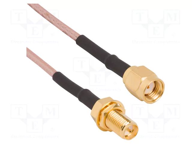 Cable; RP-SMA male,RP-SMA female; straight; 1m; 50Ω AMPHENOL RF 095-902-535M100