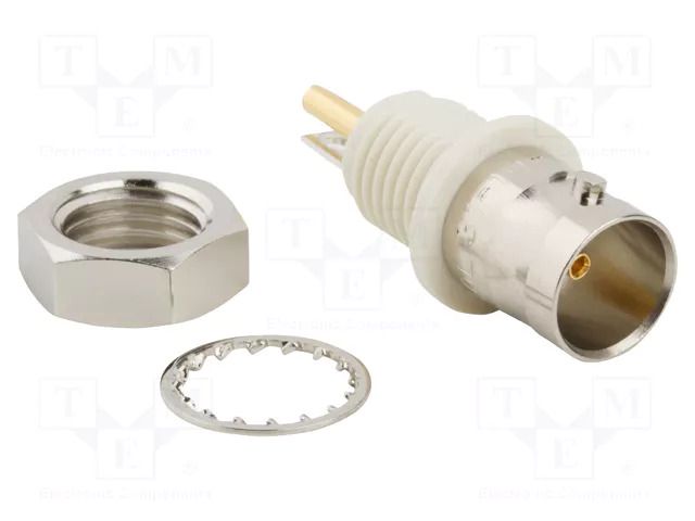 Connector: BNC; socket; female; straight; 75Ω; soldering; polyamide AMPHENOL RF 031-10-75