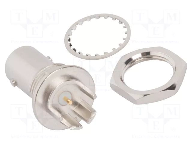 Connector: BNC; socket; female; straight; 50Ω; SMT; PTFE; zinc alloy AMPHENOL RF 031-6233