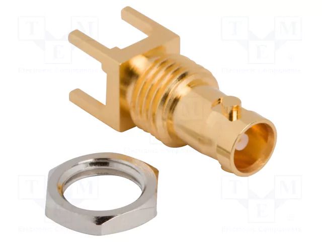 Connector: Micro BNC; socket; female; straight; 75Ω; HD-BNC; THT AMPHENOL RF 034-1028H-12G