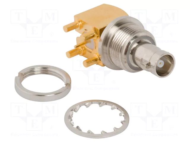 Connector: Micro BNC; socket; female; angled 90°; 75Ω; HD-BNC; THT AMPHENOL RF 034-1140-12G