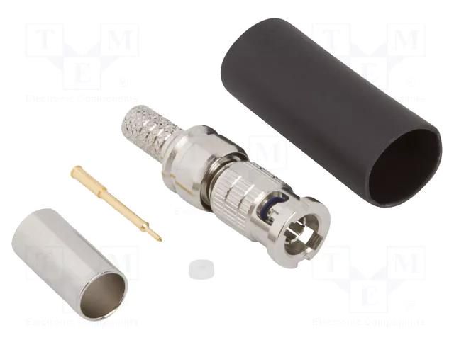 Connector: Micro BNC; plug; male; straight; 50Ω; HD-BNC; for cable AMPHENOL RF 034-5017