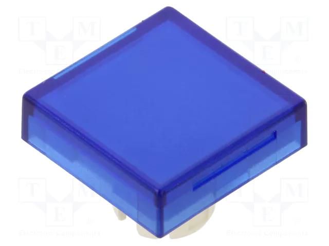 Actuator lens; 22mm; 61; blue,transparent; plastic; Dim: 18x18mm EAO 61-9671.6
