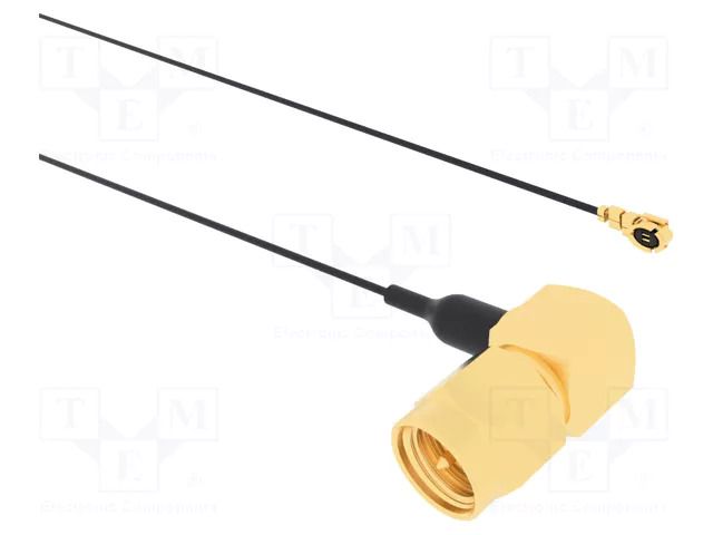 Cable; AMC female,SMA male; angled; 0.3m; 50Ω AMPHENOL RF 095-902-575-300