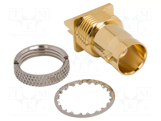 Connector: BNC; socket; female; straight; 75Ω; SMT; PTFE; brass AMPHENOL RF 112740-14