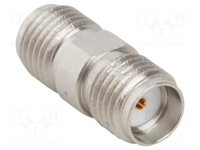 Adapter; SMA female,both sides; Insulation: PTFE; 50Ω; 18GHz AMPHENOL RF 132169SS