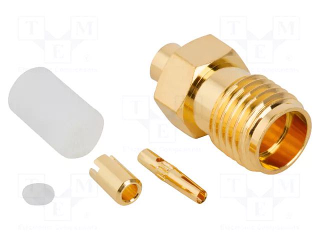 Connector: SMA; plug; female; straight; 50Ω; soldering; for cable AMPHENOL RF 132257