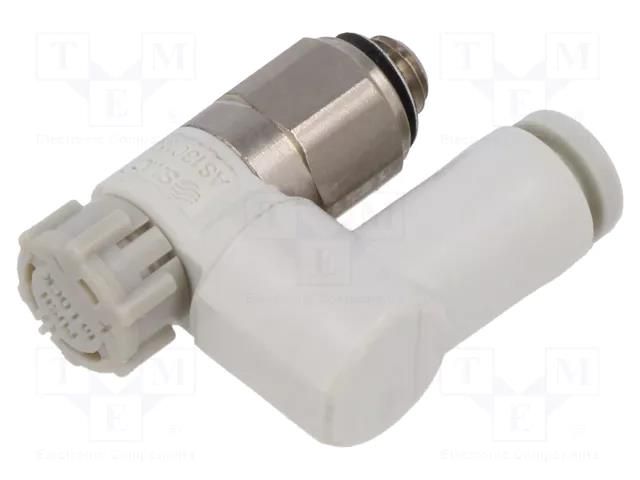 Throttle-check valve; 1÷10bar; 4mm; Input thread: M5 SMC AS1301F-M5-04A