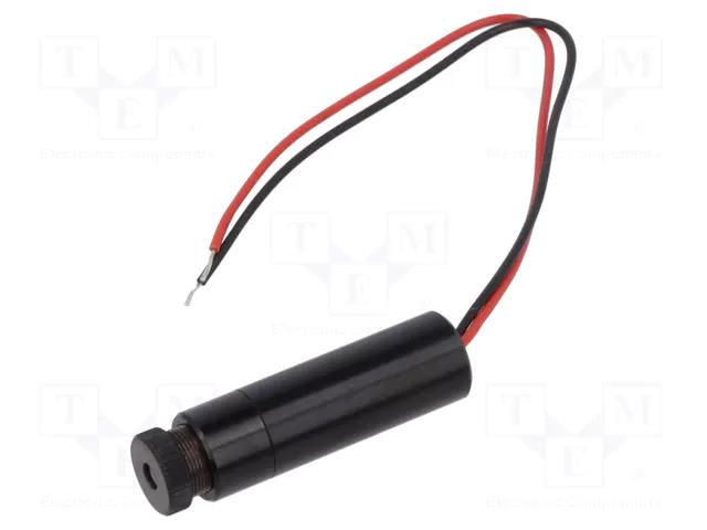 Module: laser; 0.4mW; red; dot; 635nm; 23.6÷24.4VDC; 2÷15mA PICOTRONIC DD635-0.4-24-12X45