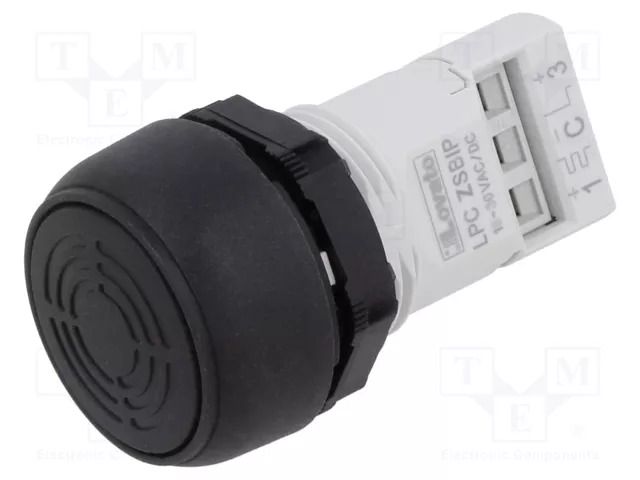 Signaller: sound; 22mm; Ø22.5mm; IP66; 18÷30VAC; 18÷30VDC; black LOVATO ELECTRIC LPCZSBIP