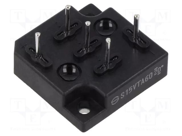 Bridge rectifier: three-phase; Urmax: 600V; If: 15A; Ifsm: 200A; THT SHINDENGEN S15VTA60-5000