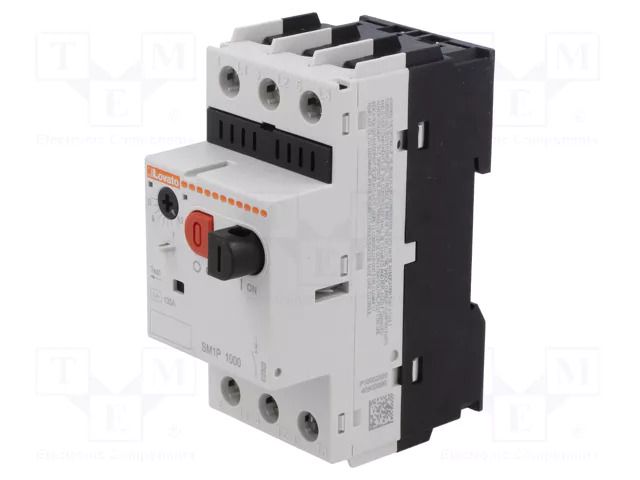 Motor breaker; 230÷690VAC; for DIN rail mounting; 6.3÷10A; IP20 LOVATO ELECTRIC SM1P1000