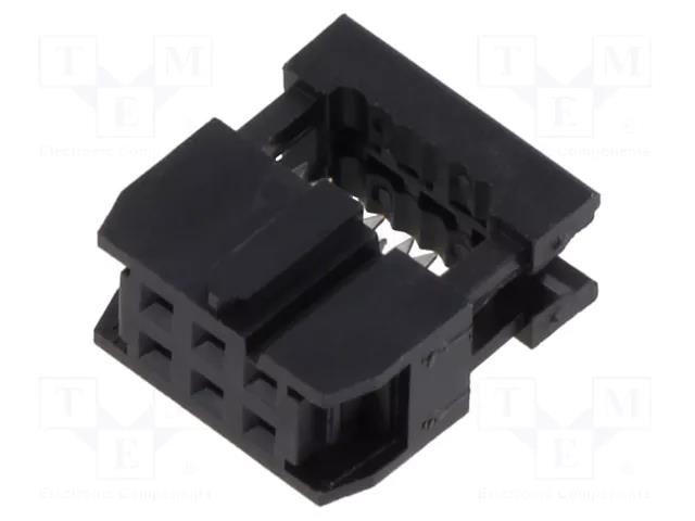 Connector: IDC; plug; female; PIN: 6; without strain relief; IDC AMPHENOL COMMUNICATIONS SOLUTIONS T812106A100CEU