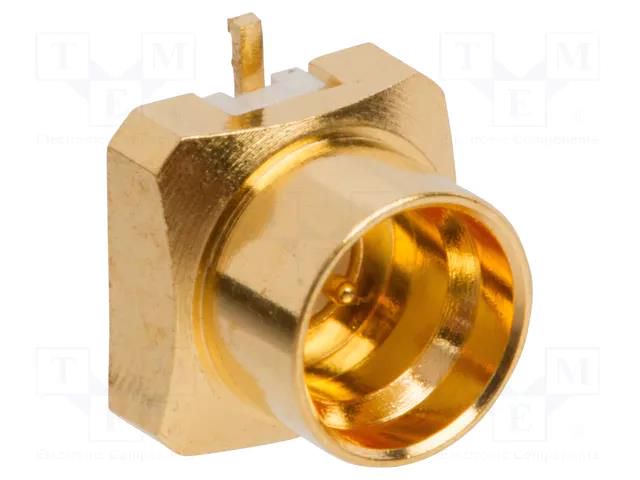 Connector: coaxial; socket; male; SMP; SMT; on PCBs; straight; brass AMPHENOL RF SMP-MSLD-PCS-5T