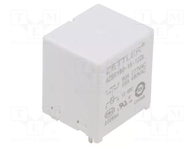 Relay: electromagnetic power; SPST-NO; Ucoil: 12VDC; 90A; PCB; 1.9W ZETTLER AZSR190-1A-12DL