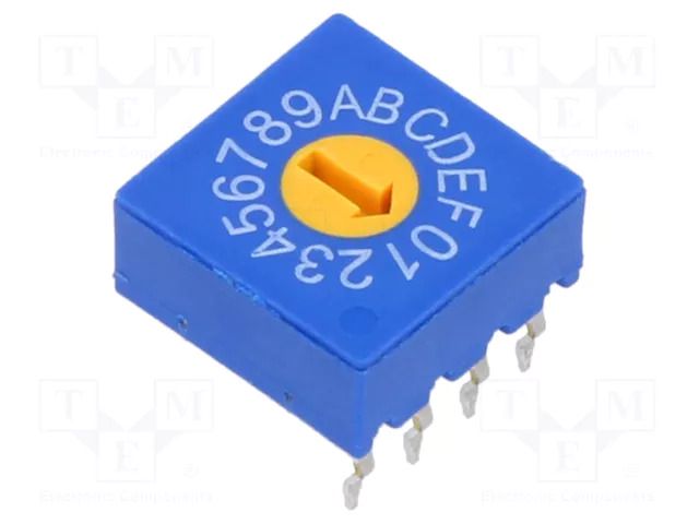 Encoding switch; HEX/BCD; Pos: 16; THT; Rcont max: 100mΩ; 5Ncm; tube ECE ERD416RSZ