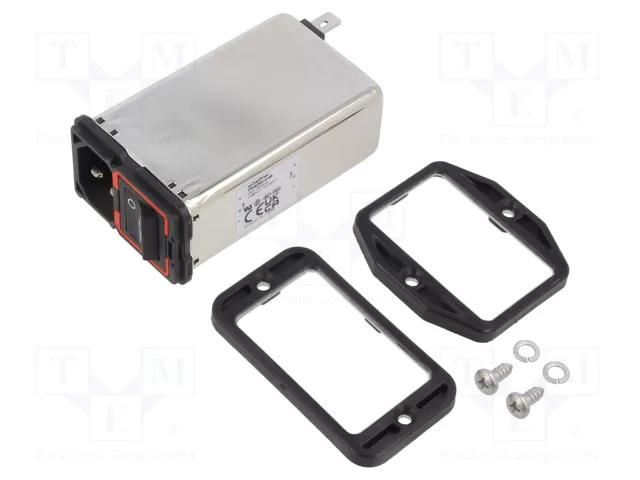 Connector: AC supply; socket; male; 2A; 250VAC; FN9290; -25÷85°C SCHAFFNER FN9290-2-06