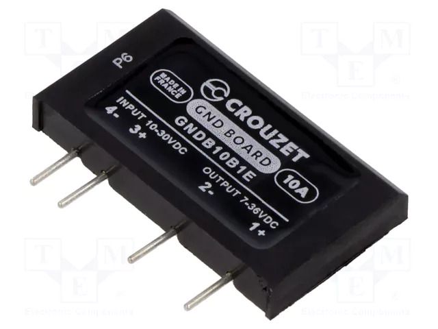 Relay: solid state; Ucntrl: 10÷30VDC; Variant: current source; GND CROUZET GNDB10B1E