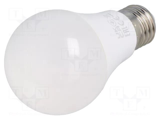 LED lamp; neutral white; E27; 230VAC; 10W; 200°; 4000K; 3pcs. GTV Poland GT-A60NW10W-3