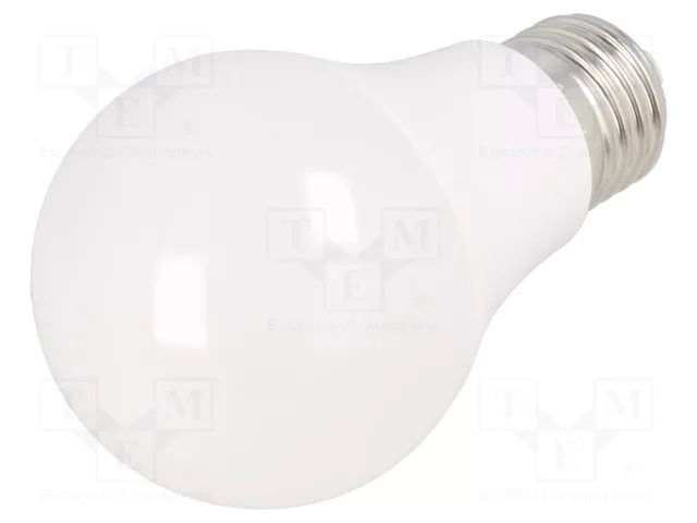 LED lamp; white cold; E27; 230VAC; 900lm; 9.5W; 220°; 6400K GTV Poland LD-PZ3A60-10W