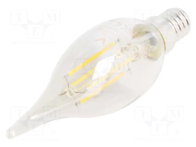 LED lamp; grey; E14; 230VAC; 4W; 360°; 2700K GTV Poland LD-C35FEP4-30L