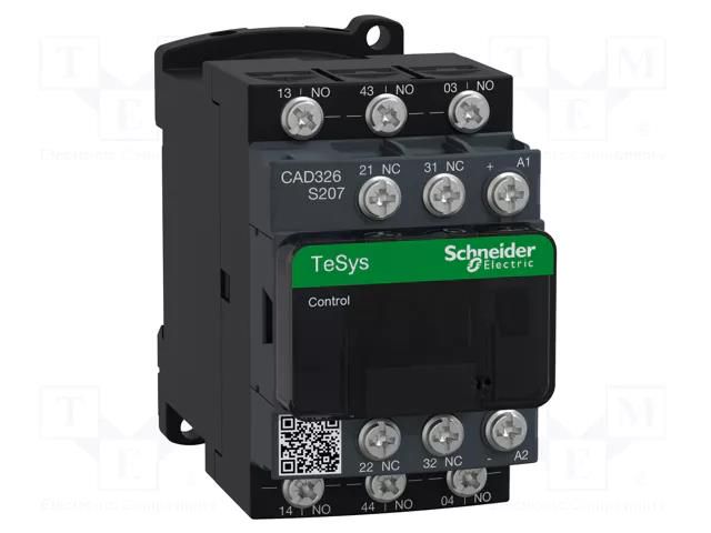 Contactor: 5-pole; NC x2 + NO x3; 24VDC; 10A; TeSys Deca S207 SCHNEIDER ELECTRIC CAD326BLS207