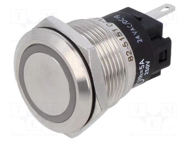Indicator: LED; flat; red/green; 24VDC; 24VAC; Ø19mm; 82; connectors EAO 82-5151.01A4
