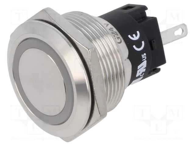 Indicator: LED; flat; green; 24VDC; 24VAC; Ø22mm; 82; connectors EAO 82-6151.0134