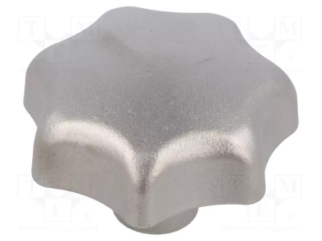 Knob; Ø: 63mm; Int.thread: M12; stainless steel; DIN 6336 ELESA+GANTER DIN6336NI-63-M12-E