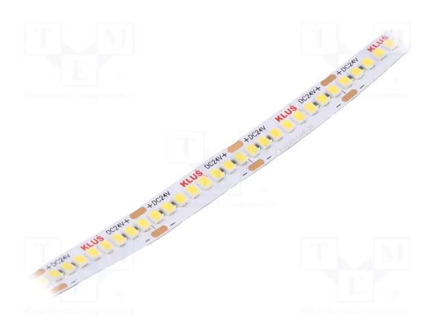 LED tape; white neutral; LED/m: 240; 10mm; IP20; 120°; 14.4W/m KLUŚ K-HD40-1440-24