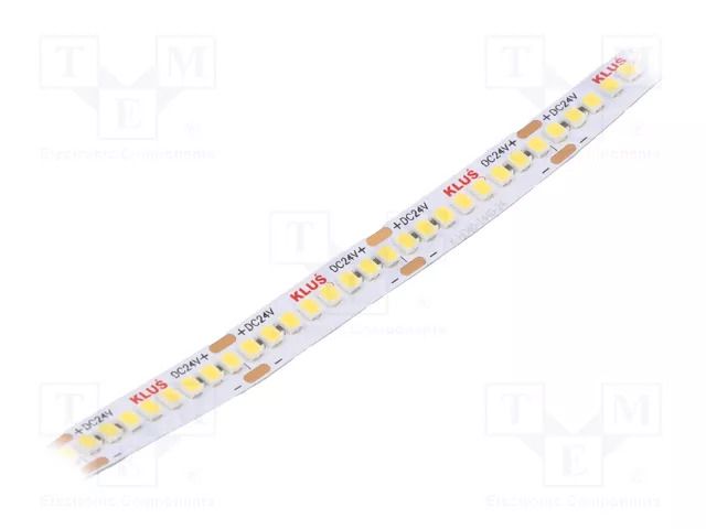 LED tape; white neutral; LED/m: 240; 10mm; IP20; 120°; 14.4W/m KLUŚ K-HD40-1440-24
