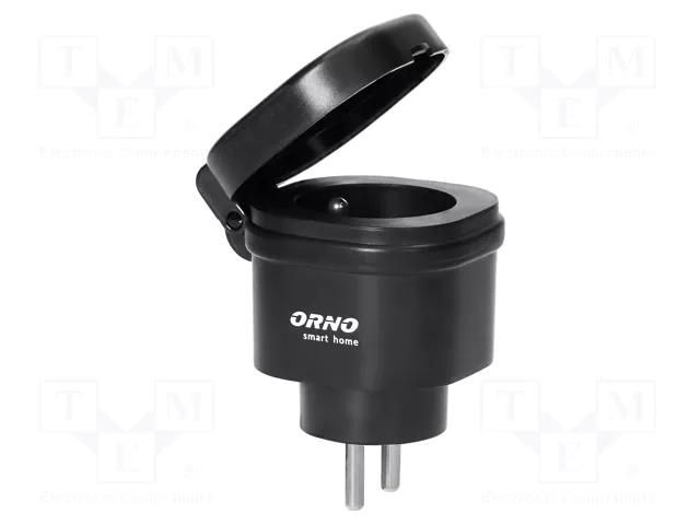 Power socket; plug-in; 230VAC; IP44; 13A; 30m; Control: wireless ORNO OR-SH-1733