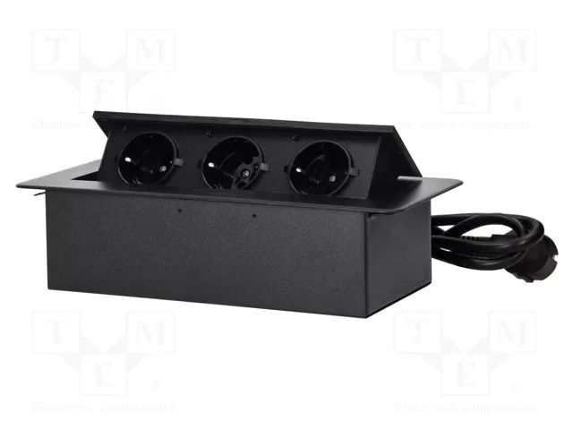Plug socket strip: furniture; furniture socket; IP20; 3680W ORNO OR-GM-9033B-SCHUKO