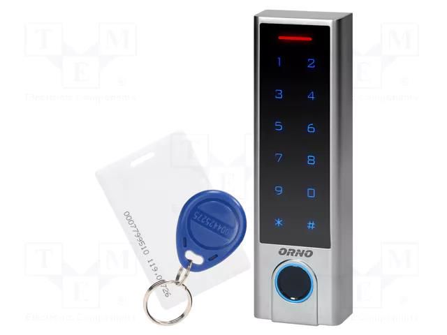 RFID combination lock; wall mount; 12VDC; IP66; -30÷60°C; 0÷99s ORNO OR-ZS-825