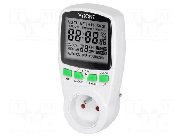 Programmable time switch; Number of operation modes: 16; IP20 VIRONE VIR-DT-1