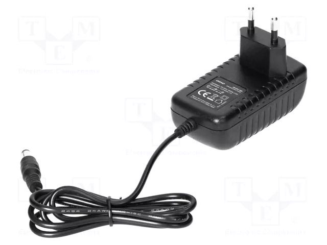 Power supply: switching; mains,plug-in; 13.5VDC; 1.7A; 20W; black ORNO OR-PSU-1653
