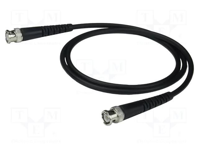Test lead; BNC plug,both sides; Len: 0.5m; black; Z: 50Ω; RG58CU CAL TEST CT2942-50