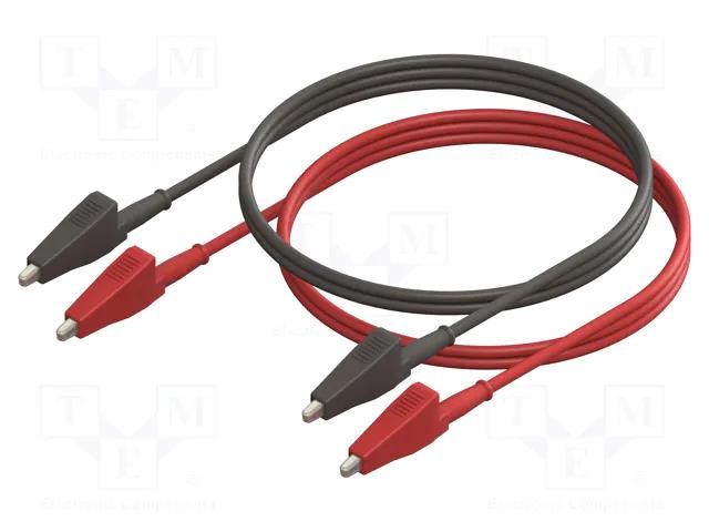 Test leads; Inom: 10A; Len: 0.6m; both sides,aligator clip; 18AWG CAL TEST CT3810-60