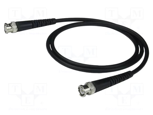 Test lead; BNC plug,both sides; Len: 1.2m; black; Z: 50Ω; RG223/U CAL TEST CT4098-120