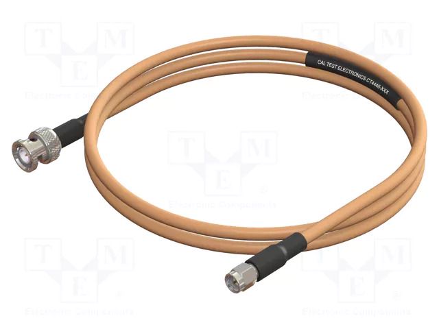 Test lead; BNC plug,SMA male; Len: 0.6m; brown-beige; Z: 50Ω CAL TEST CT4446-60