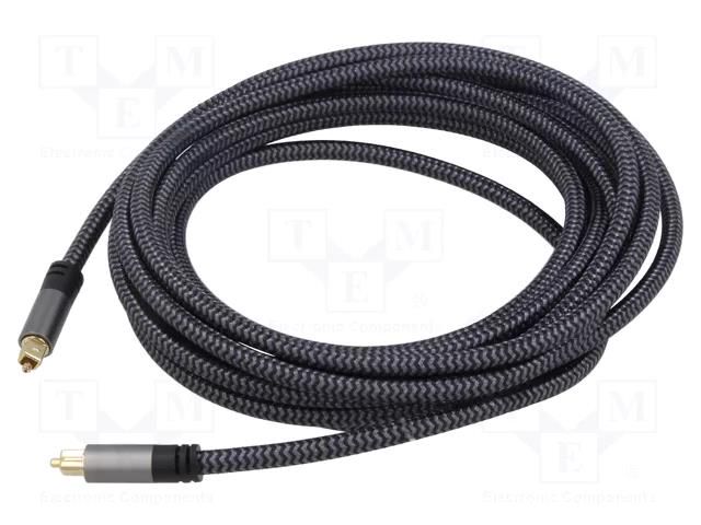 Cable; Toslink plug,both sides; 10m; Plating: gold-plated; PVC Goobay GOOBAY-PLUS-65308
