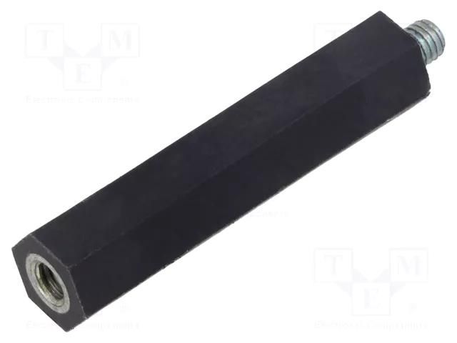 Insulating sleeve; Int.thread: M6; L: 60mm; UL94V-0; polyester BM GROUP BMQSCP060M6